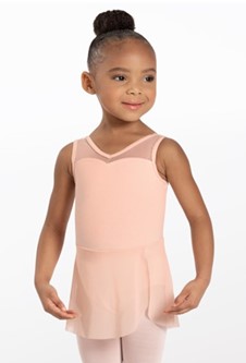 Kids Cotton Sweetheart Dress - Soft Pink - 14049 Main Image